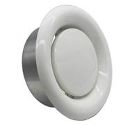 Kair Fire Rated Ceiling Extract Valve 150mm - 6 Inch White Coated Metal Vent