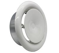 Kair Fir Ceiling Supply Valve 100mm - 4 inch White Coated Metal Vent | Fir design, Valve manufactured from 1.0mm thick sheet steel painted in