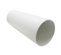Kair Plastic Ducting Pipe 125mm - 350mm Short Length - Rigid Straight Duct Channel