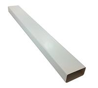 Kair Rectangular Flat Ducting 110mm x 54mm - 1 Metre Length Flat Channel Pipe