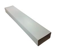 Kair Rectangular Flat Ducting 180mm x 90mm - 1 Metre Length Flat Channel Pipe White