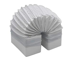 Kair Rectangular Flexible Bend 110mm x 54mm - 500mm Length PVC Hose | Fits over Kair 110 x 54mm Ducting Pipe, works with either flexible hose or rigid duct to bypass