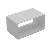 Kair Rectangular Straight Connector 100mm X 54mm Flat Pipe Joint