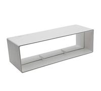 Kair Rectangular Straight Connector 204mm x 60mm Flat Pipe Joint | Accepts matching duct pipe, Push-fit installation, Low-profile design, Suitable for concealed installation