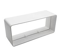 Kair Rectangular Straight Connector 220mm x 90mm Flat Pipe Joint | Accepts matching duct pipe, Push-fit installation, Low-profile design, Suitable for concealed installation