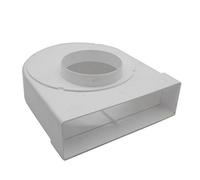 Kair Rotating Elbow Bend Adaptor 204mm X 60mm To 100mm - 4 Inch Rectangular To Round 90 Degree Bend Adapter