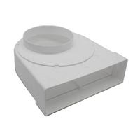 Kair Rotating Elbow Bend Adaptor 204mm X 60mm To 125mm - 5 Inch Rectangular To Round 90 Degree Bend Adapter