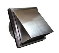 Kair Stainless Steel 125mm Cowled Vent Grille with Backdraught Shutter