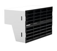 Kair System 204 Double Airbrick Adaptor for 204mm x 60mm Rectangular Ducting - Black Grilles