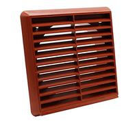 Kair Terracotta 150mm Louvred Wall Vent Grille with Rear Spigot