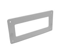 Kair Wall Plate 204mm x 60mm for Rectangular Ducting | Square cover with 4 x screw holes and open socket, Socket Dimensions W: 205mm and H: 62.30mm L: 2mm