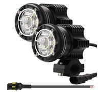 Kairiyard LED Round Motorcycle Driving Lights, 2.5Inch LED Pod 90W 9000lm White Off Road Light Spot Strobe Combo Auxiliary Light for Motorcycle ATV SUV Truck Tractor