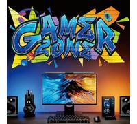 KAIRNE 3D Gamer Zone Wall Stickers Graffiti Broken Wall Video Game Decals for Boys Bedroom Gaming Stuff Accessory for Kid Room Game Room Decor Gaming Room Accessories Decoration 95x50cm