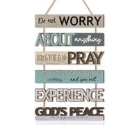 KAIRNE Bible Verse Inspirational Scripture Front Door Hanging Decor Sign
