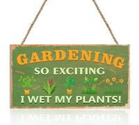 KAIRNE Funny Gardening Quote Plant Pattern Front Door Decor Hanging Plaque