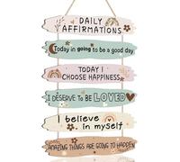 KAIRNE Health Coping Skills Decor,School Counseling Office Wall Art,Boho Positive Daily Affirmations Wooden Plaques,Calming Corner Sign,Classroom Must Have Counselor Gifts for Kids Playroom Decor