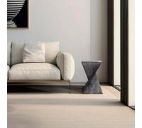 Kairo Sculptural Z-Shaped Mango Wood Side Table Smoke Grey