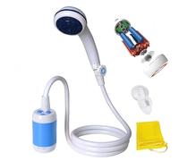 Kairo Tiles Portable Shower Pump, Camping Shower, Built-in Battery 4800 mAh with Shut-Off Valve and Adjustable Flow, for Hiking, Beach, Car Washing and Pets