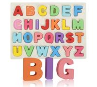 Kairsya Alphabet Puzzle, Montessori Wooden Puzzle for Toddlers from 1 to 5 Years, ABC Alphabet Educational Toys for Toddlers, 1 to 5 Puzzles