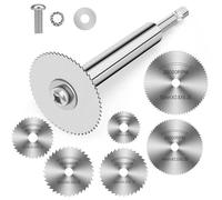 KAIRUIERD 7Pcs Drill Saw Blades for Dremel Rotary Tool,Dremel Cutting Discs Circular Saw Blades for Wood Plastic Metal Cutting