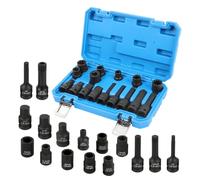 KAISAL 16PCS Brake Calipers Socket Set 1/2" Square Drive Brake Caliper Socket with Stamped Size Heavy Duty CR-MO Steel Brake Adjusting Tool