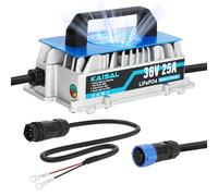 KAISAL 43.8V 25A LiFePO4 Battery Charger for 36V(38.4V) Lifepo4 Battery, 36V Lithium Battery Charger, 0V Activation Deep Cycle Battery IP67 Waterproof, for Golf Cart, Forklift, Trolling Motor, Boat