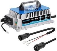 KAISAL 48V 18A Lithium Battery Charger | for 48V(51.2V) LiFePO4 Battery, 3-Stage Smart Charging,IP67 Waterproof,for Golf Cart, Forklift, Boat, Solar, RV,and More