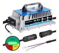 KAISAL 48V Charger 1250W 18A Golf Cart Battery Charger for 48 Volt Club Car/EZGO/Yamaha Onboard Lead-acid Golf Cart Charger with M8 Terminal for all 48V Vehicles, Forklift, Floor Scrubber, Motor, Boat