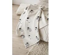 Kaiser 65213 Sheep Baby Blanket Knitted 100% Organic Cotton (Organic Organic), Breathable Baby Blanket, All Year Round, Newborn, Pram Blanket, Baby Seat Blanket, Colour Natural Combo