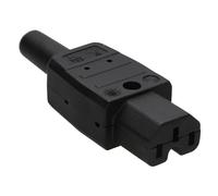 Kaiser 783/SW 10A IEC C15 240V Male Inline Easy Wire Plug Black