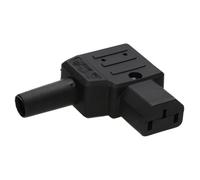 Kaiser 790/SW 10A IEC C13 RA 240V Female Inline Easy Wire Right Angle Plug Black
