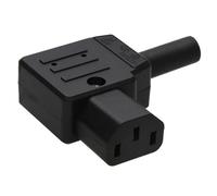 Kaiser 890/SW 10A IEC C13 LA 240V Female Inline Easy Wire Left Angle Plug Black