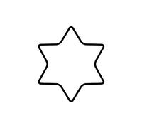 KAISER Christmas 6-pointed star-shaped cookie cutter, 6cm. Premium quality, light, precise cutting, secure, pleasant handling