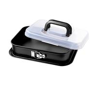 Kaiser Inspiration Springform Cake Tin Square 36 x 24 cm (14 x 9.5") Rectangular Baking Tin with Lid, Tiramisu Tin Non-Stick Coating, Folding Handle, Square Cake Tin