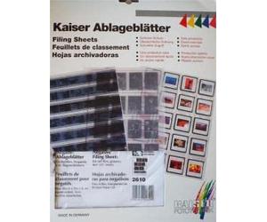 Kaiser KA2610 - Negative Sheets (35 mm/60 mm Glassine Paper, 260 x 310 mm, 4 strips), Clear/White