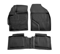 Kaiser Liners 3D Floor Mats 2010-2014 Toyota Prius XW30 Heavy Duty, Custom Fit, All Weather Liner Front & 2nd Row Full Set Rubber, Black