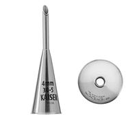 KAISER Professional Decoration Centre Filling Nozzle 4 mm Perfect Professional Quality from Stainless Steel No Edge or Seam with Printed Size Specifications
