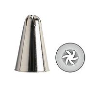 KAISER Professional Decoration Centre Rosette Nozzle 6-Pronged 15 mm Perfect Professional Quality from Stainless Steel No Edge or Seam with Printed Size Specifications