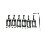 KAISH 10.5mm Width Stainless Steel Electric Guitar Vintage Bridge Saddles Vintage Bent Style Guitar Saddles for American/Squier/Import Strat/Stratocaster Silver