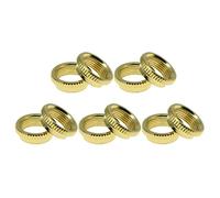 KAISH 10pcs American Fine Knurled Deep Nut Guitar Toggle Switch Nut Deep Nut for Les Pauls with Switchcraft Switches Gold