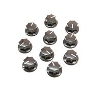 KAISH 10pcs Brown Mini MXR Style Skirted AMP Knob Brass Insert Effect Pedal Knobs