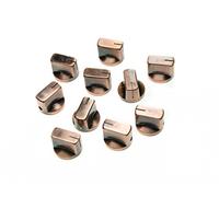 KAISH 10pcs Guitar AMP Effect Pedal Knobs Pointer Knob with Set Screw Bronze