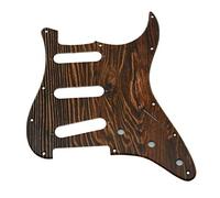 KAISH 11 Hole 3D Printed Strat Style Guitar Plastic Pickguard Bridge Reversed ST Pick Guard for Jimi Hendrix SStratocaster/Strat Wood Pattern