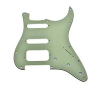 KAISH 11 Hole American Modern Strat Style HSS Pickguard 3-Screw Round Corner Humbucking Pickup Mounting for Stratocaster/Strat Mint Green