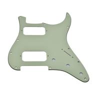 KAISH 11-Hole Modern Style 2-Humbucker H/H Pickguard for American Strat with dual humbucking pickups Humbucker with Round Corner Mint Green