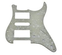 KAISH 11-Hole Modern Style Standard ST HSH Pickguard for American Strat Humbucker with Square Corner Aged Pearl