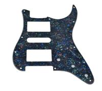 KAISH 11-Hole Modern Style Standard ST HSH Pickguard for American Strat Humbucker with Square Corner Abalone Pearl