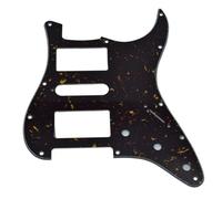 KAISH 11-Hole Modern Style Standard ST HSH Pickguard for American Strat Humbucker with Square Corner Dark Tortoise