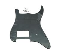 KAISH 11 Hole ST/Strat Style One Humbucker Guitar Pickguard Scratch Plate for Delonge Stratocaster/Strat Matte Black 1 Ply