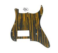KAISH 11 Hole ST/Strat Style One Humbucker Guitar Pickguard Scratch Plate for Delonge Stratocaster/Strat Tawny Stripe